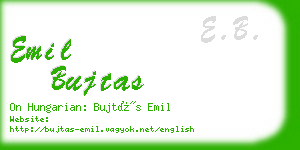 emil bujtas business card